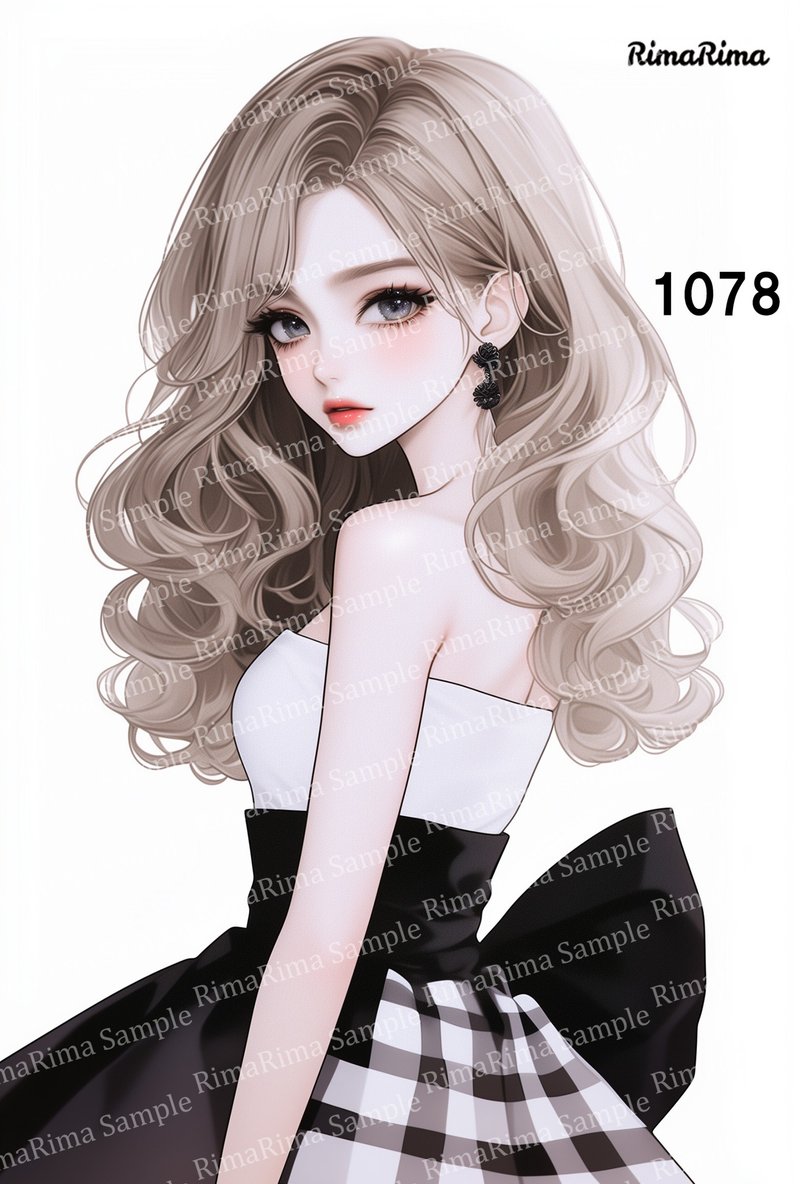 1078 原创贴纸 原创人物贴纸 贴纸 标签 りまりま RimaRima - 贴纸 - 纸 