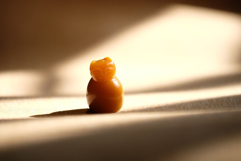 【迷宠印钮】呼噜猫 (含手工刻1字) - 印章/印台 - 石头 橘色