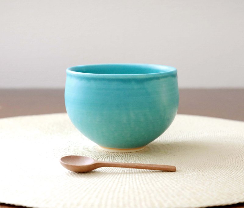 土耳其蓝色雾面釉咖啡碗 - 碗 - 陶 蓝色