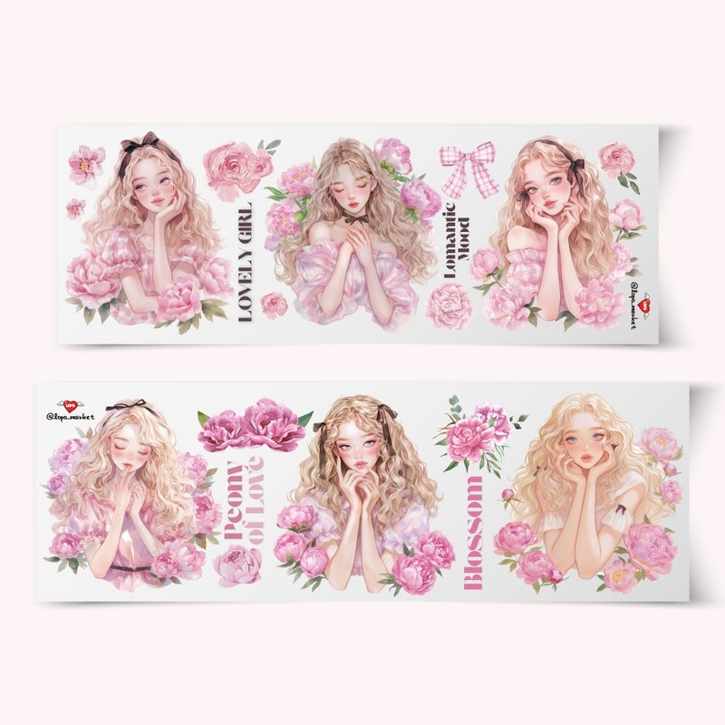 花漾心心角色贴纸 6张组 - 贴纸 - 纸 