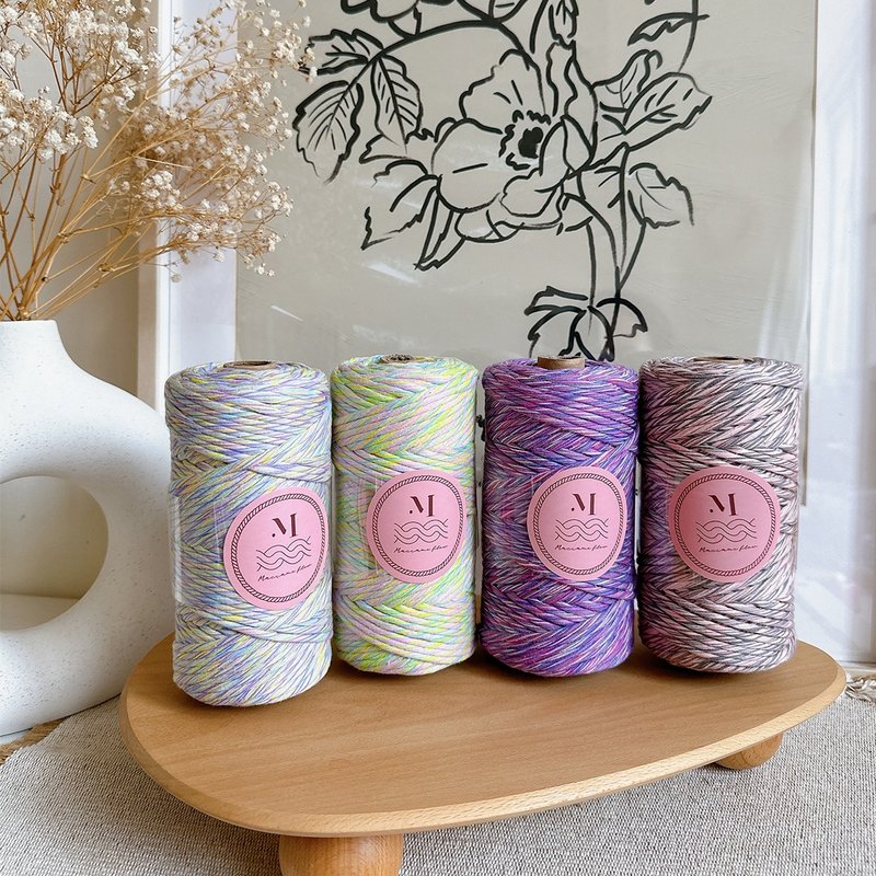 Macrame 混纺单股棉绳 3mm - 编织/刺绣/羊毛毡/裁缝 - 棉．麻 紫色