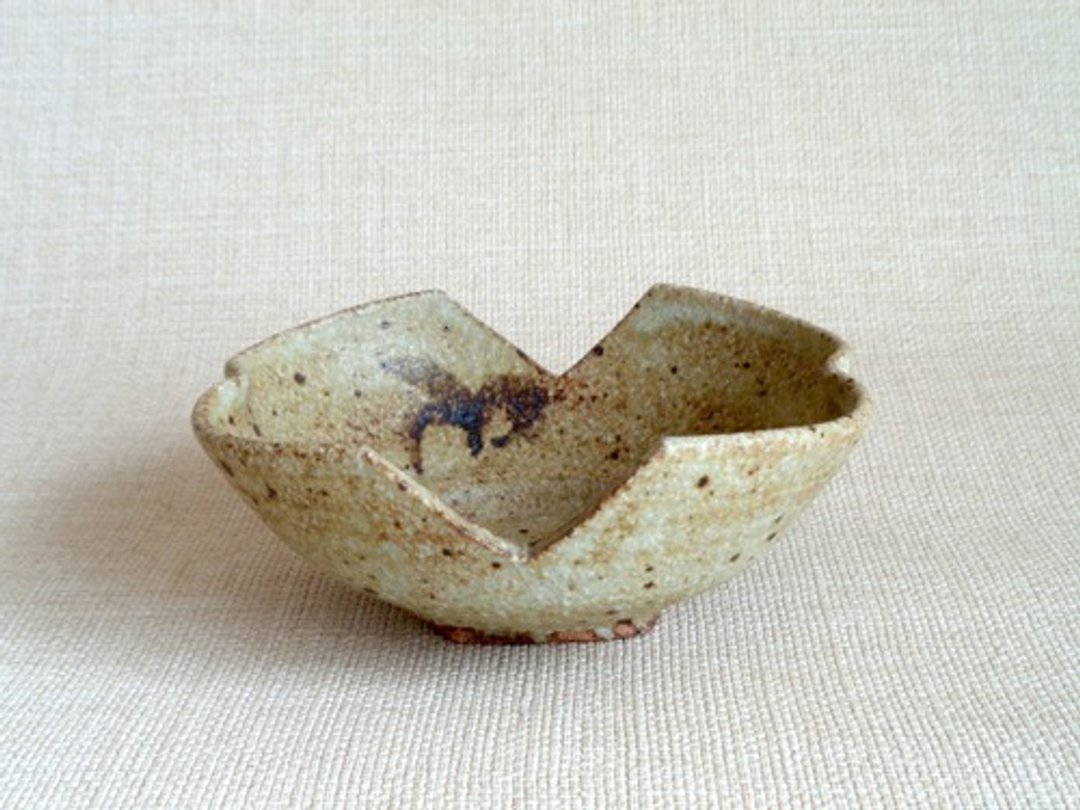 雀铁画花痴B - 碗 - 陶 卡其色