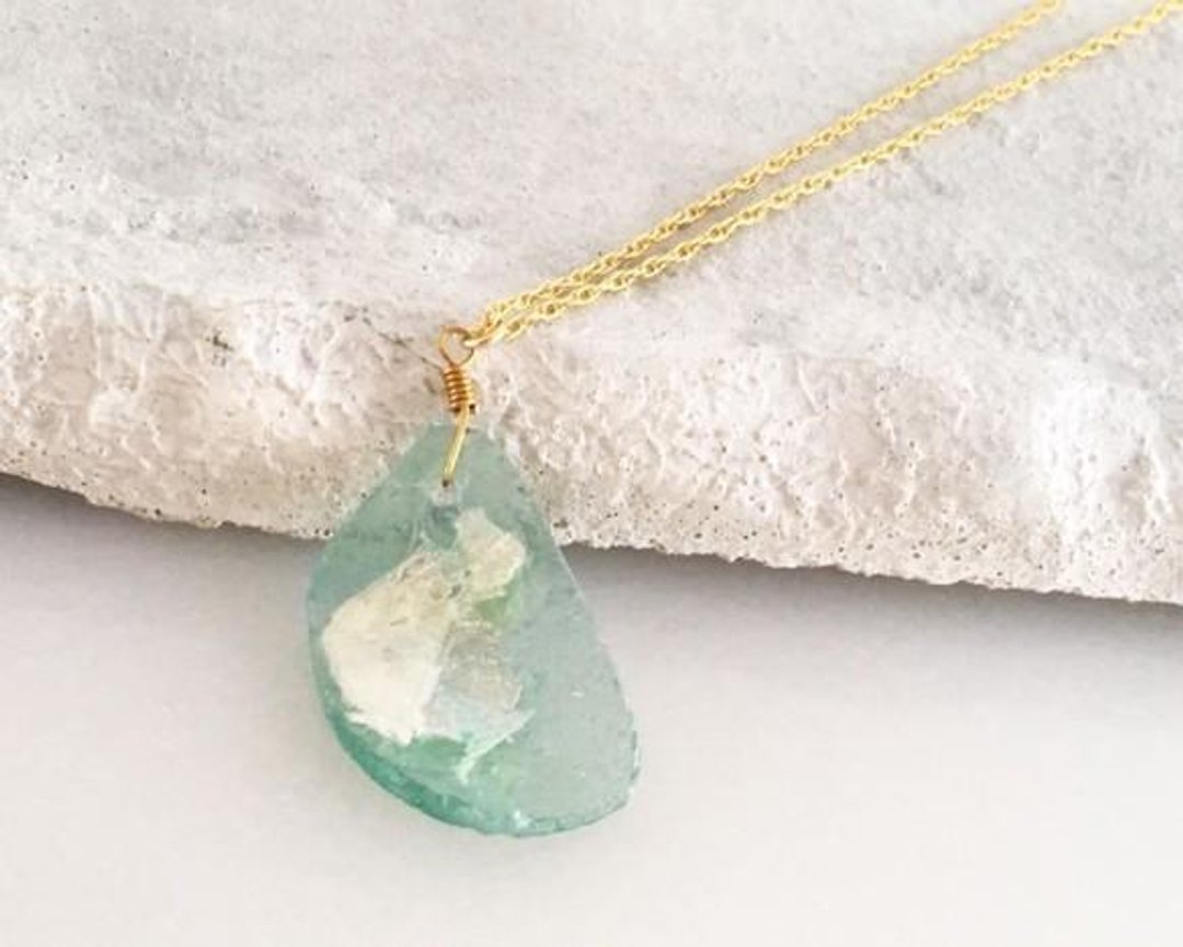 From Afghanistan ◇ Roman glass ◇ K14GF necklace 3 - 项链 - 宝石 