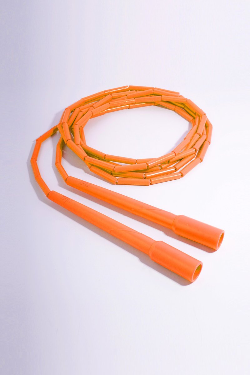 【J3】跳绳 节拍绳 拍子绳 3米 (长柄重拍-柑橘橙) - 运动/健身用品 - 塑料 橘色