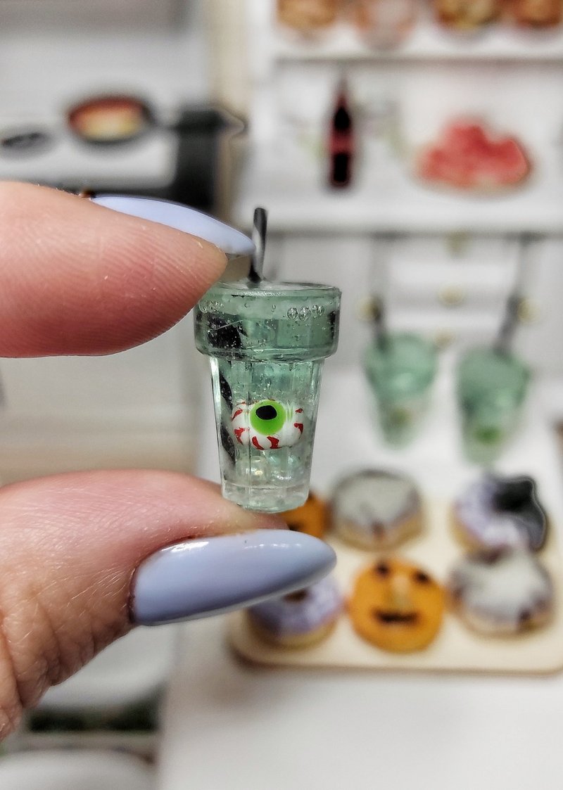 Realistic halloween lemonade for dolls - Halloween gifts - 玩偶/公仔 - 粘土 