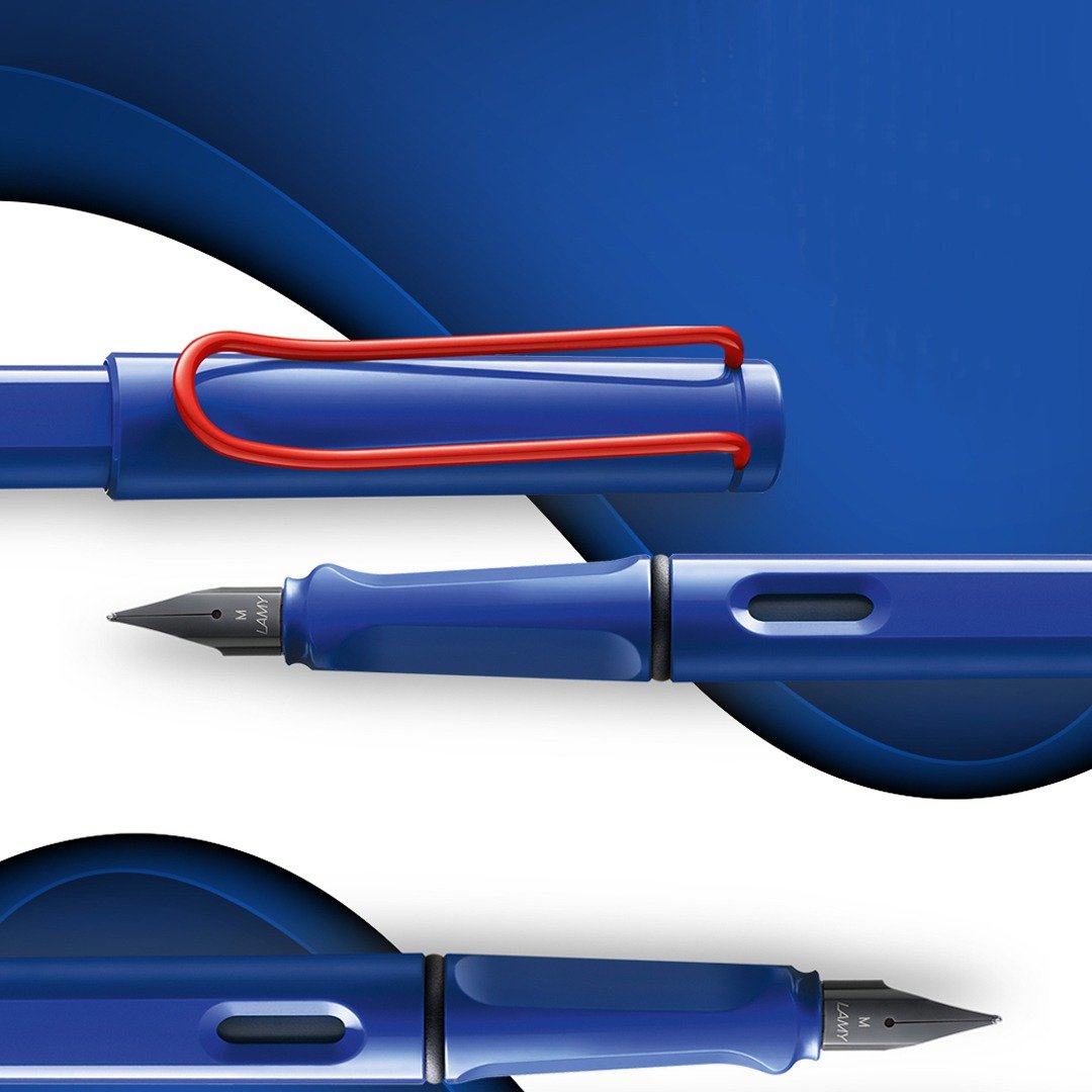 LAMY 七彩钢笔礼盒 / safari 狩猎者系列 - 【全球独家】- 蓝红色 - 钢笔 - 塑料 蓝色