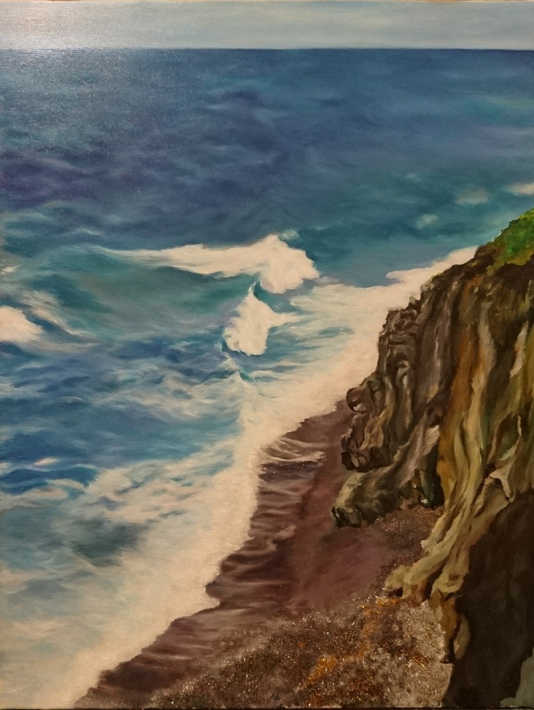 风景系花莲盐寮海边油画 - 海报/装饰画/版画 - 其他材质 