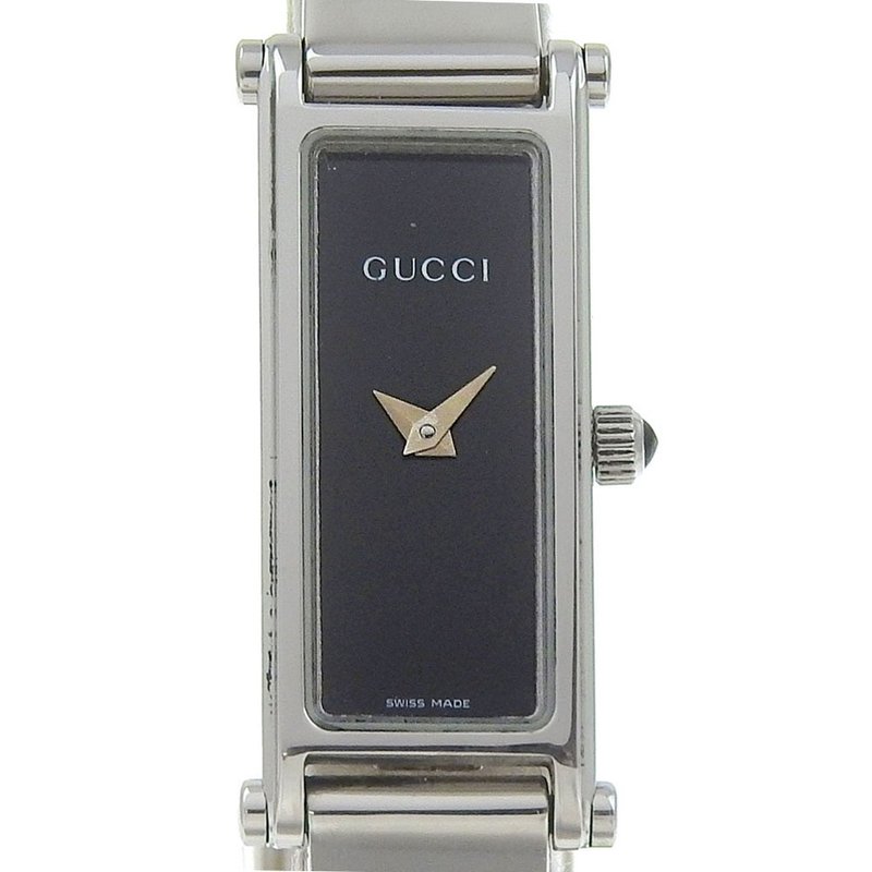 【日本直送】Gucci GUCCI 手表 1500L 不锈钢 石英 指针式显示 黑面盘 女仕【二手】 - 女表 - 不锈钢 黑色