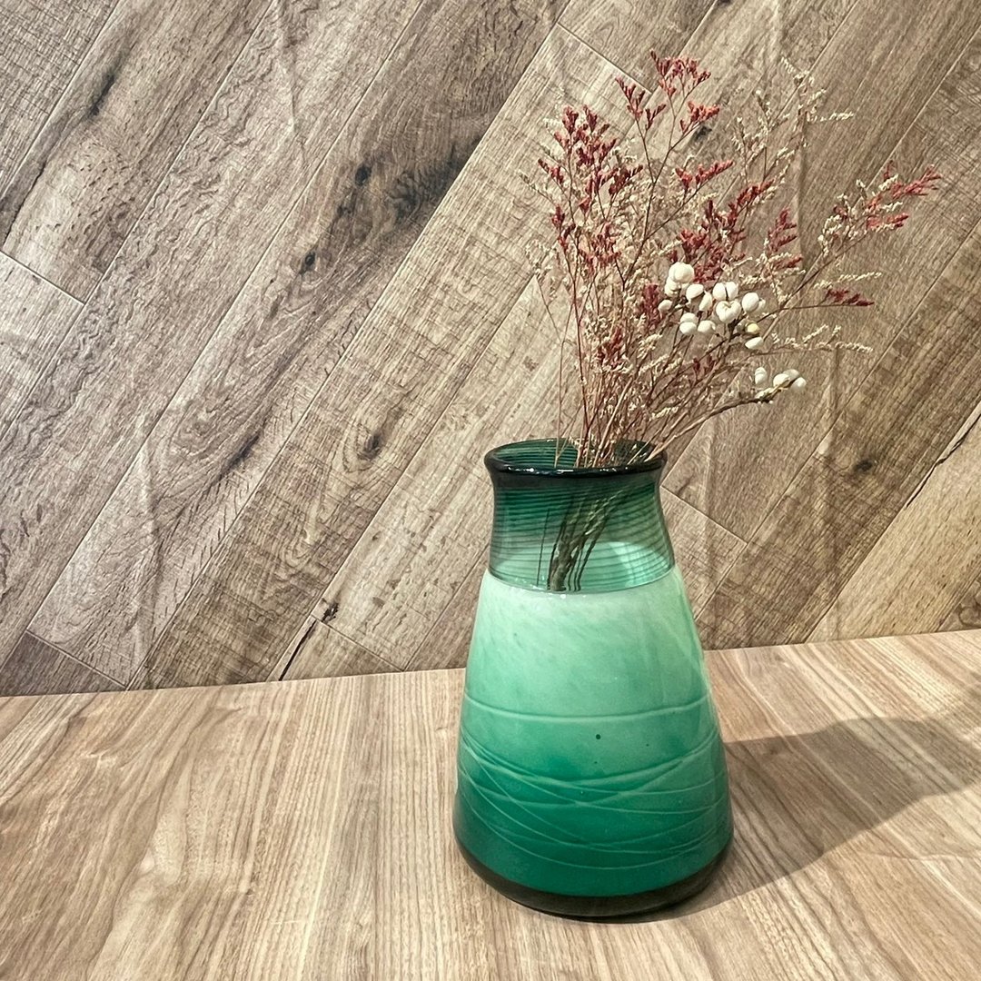 回享IlI 玻璃花瓶纯手工制作 - 花瓶/陶器 - 玻璃 绿色