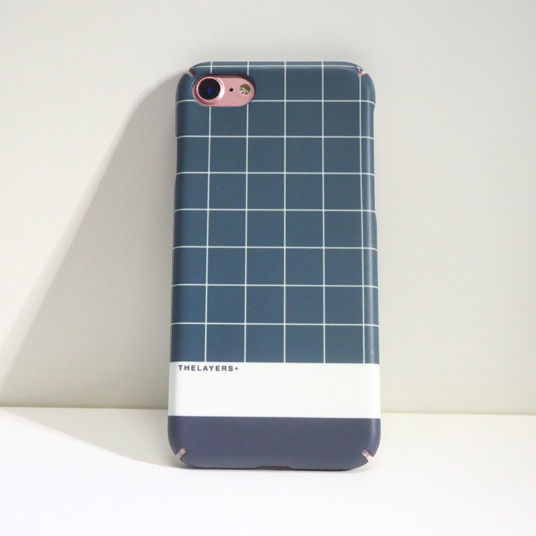 可刻字 | 简约绿色格子拚色 Phone case 订制原创手机壳硬壳 - 手机壳/手机套 - 塑料 绿色