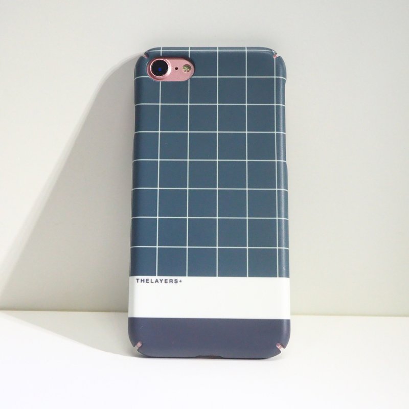 可刻字 | 简约绿色格子拚色 Phone case 订制原创手机壳硬壳 - 手机壳/手机套 - 塑料 绿色