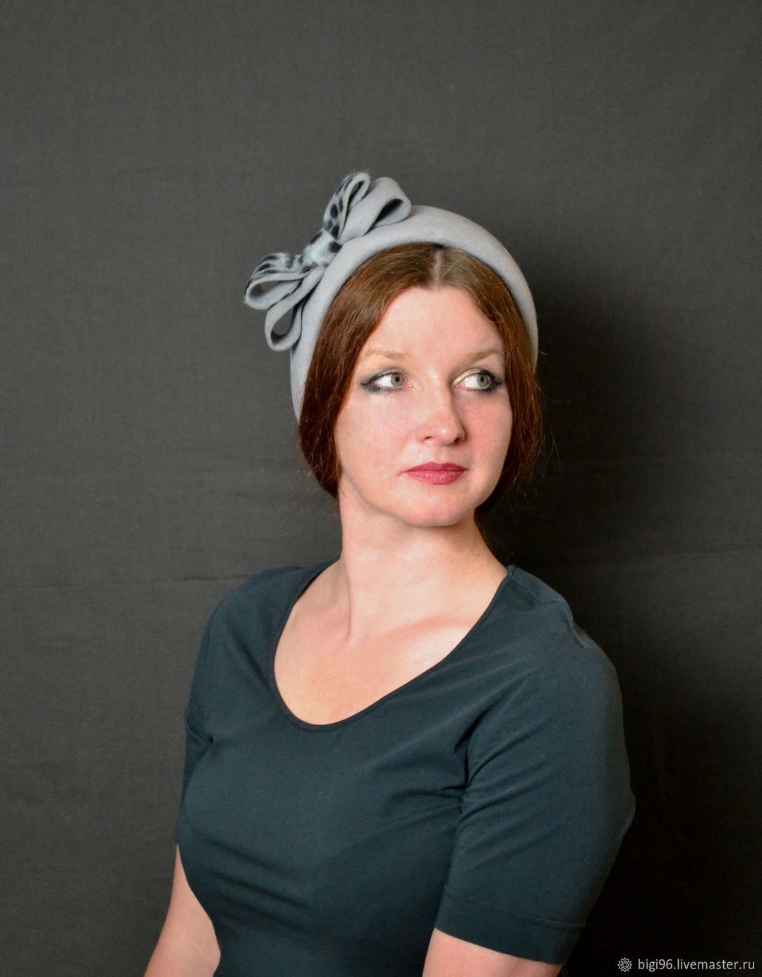 gray cloche hat, 1920s style hat, winter hat, half hat,1930s hat, 1940s hat - 帽子 - 其他材质 灰色