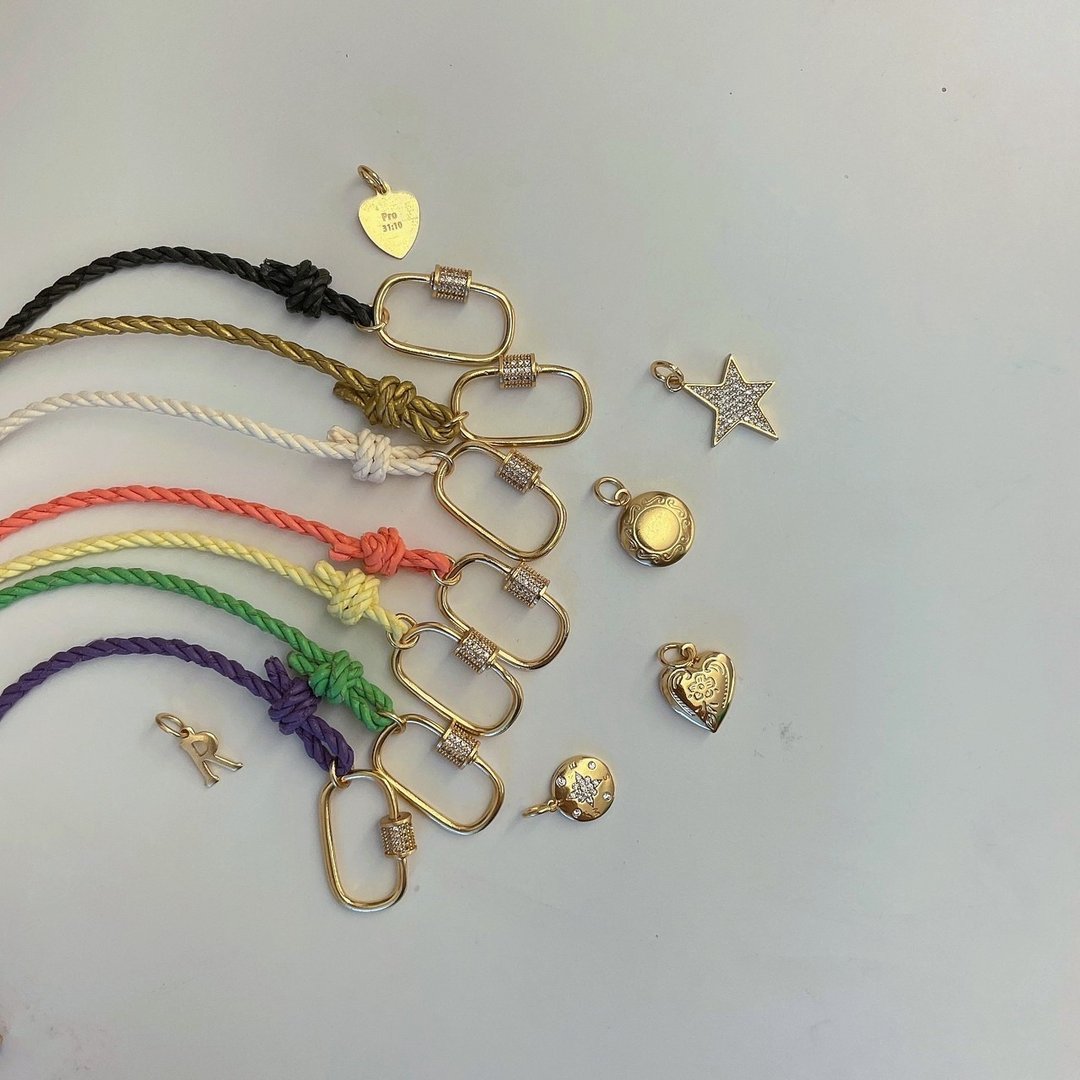 Rainbow 细绳坠饰手绳 - 手链/手环 - 其他金属 多色