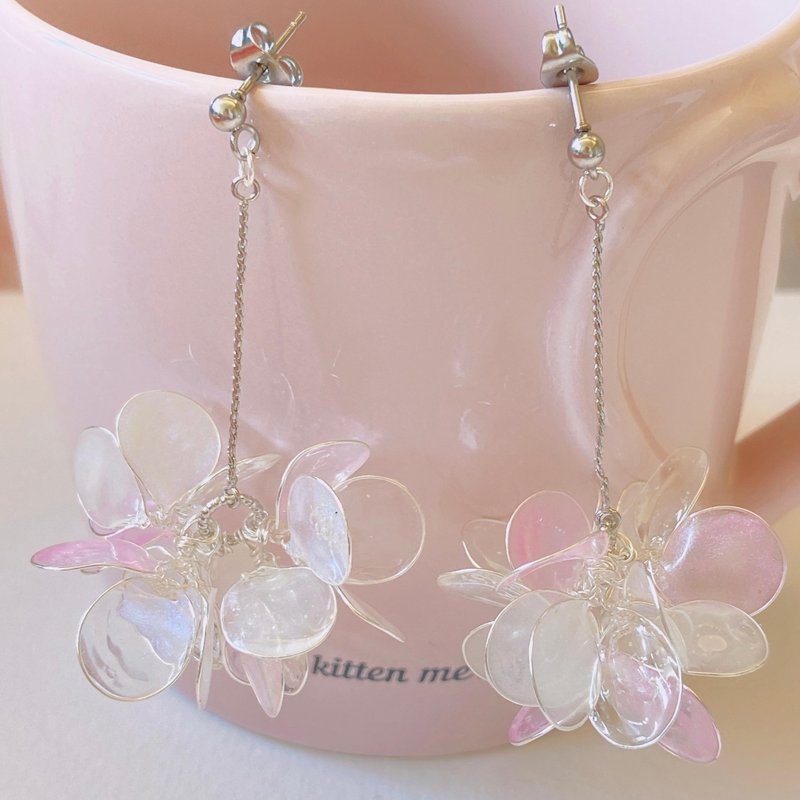 【AurorA百宝盒】A018─几何型系列─珠光璀璨─耳针 - 耳环/耳夹 - 树脂 