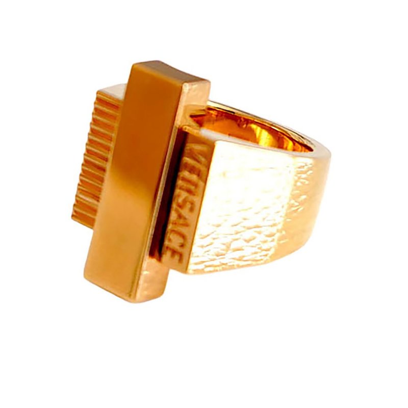 Bague Cocktail en Métal Logo Greca de Versace - 戒指 - 其他金属 金色