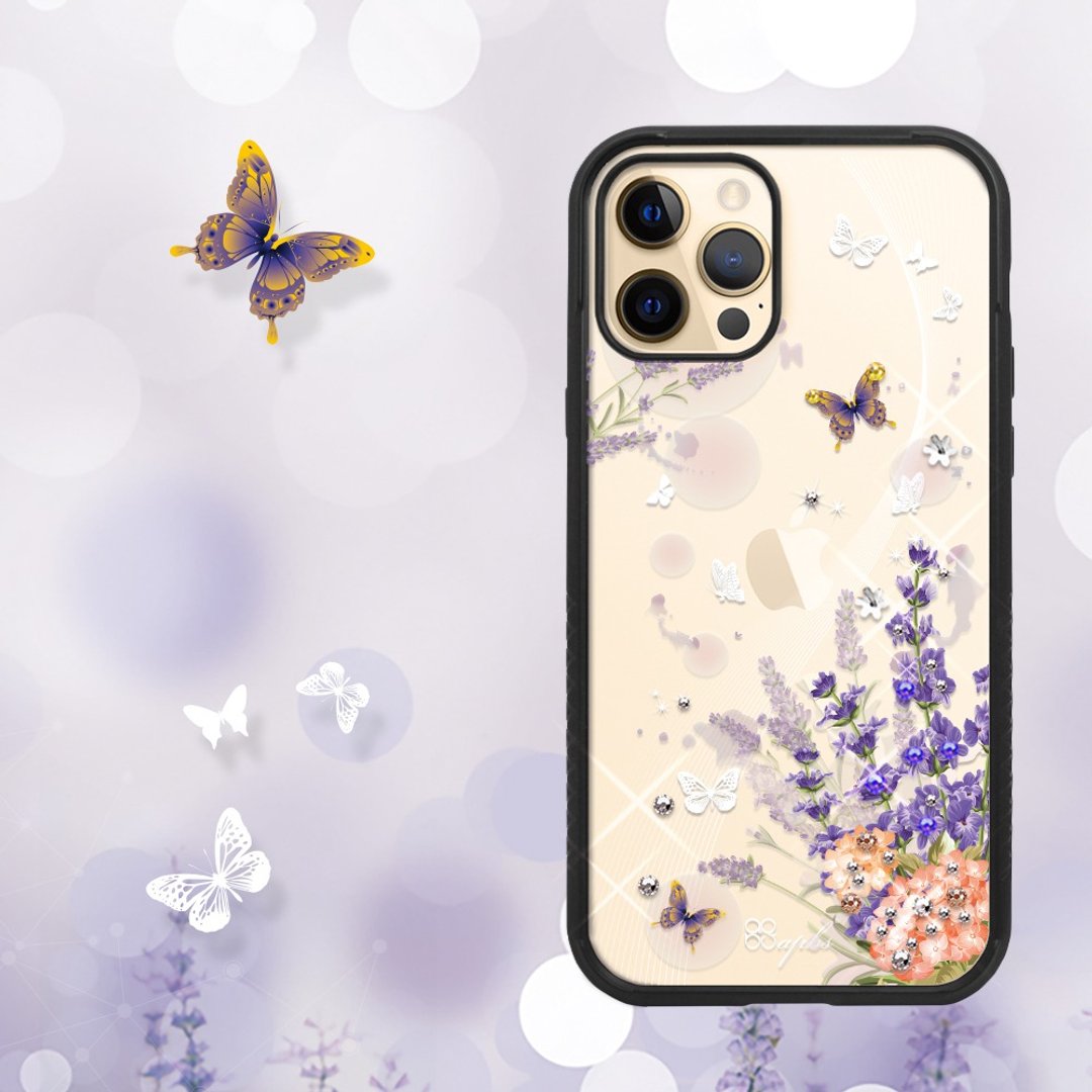 imos联名款 iPhone 12全系列 轻薄军规防摔彩钻手机壳-普罗旺斯 - 手机壳/手机套 - 其他材质 多色