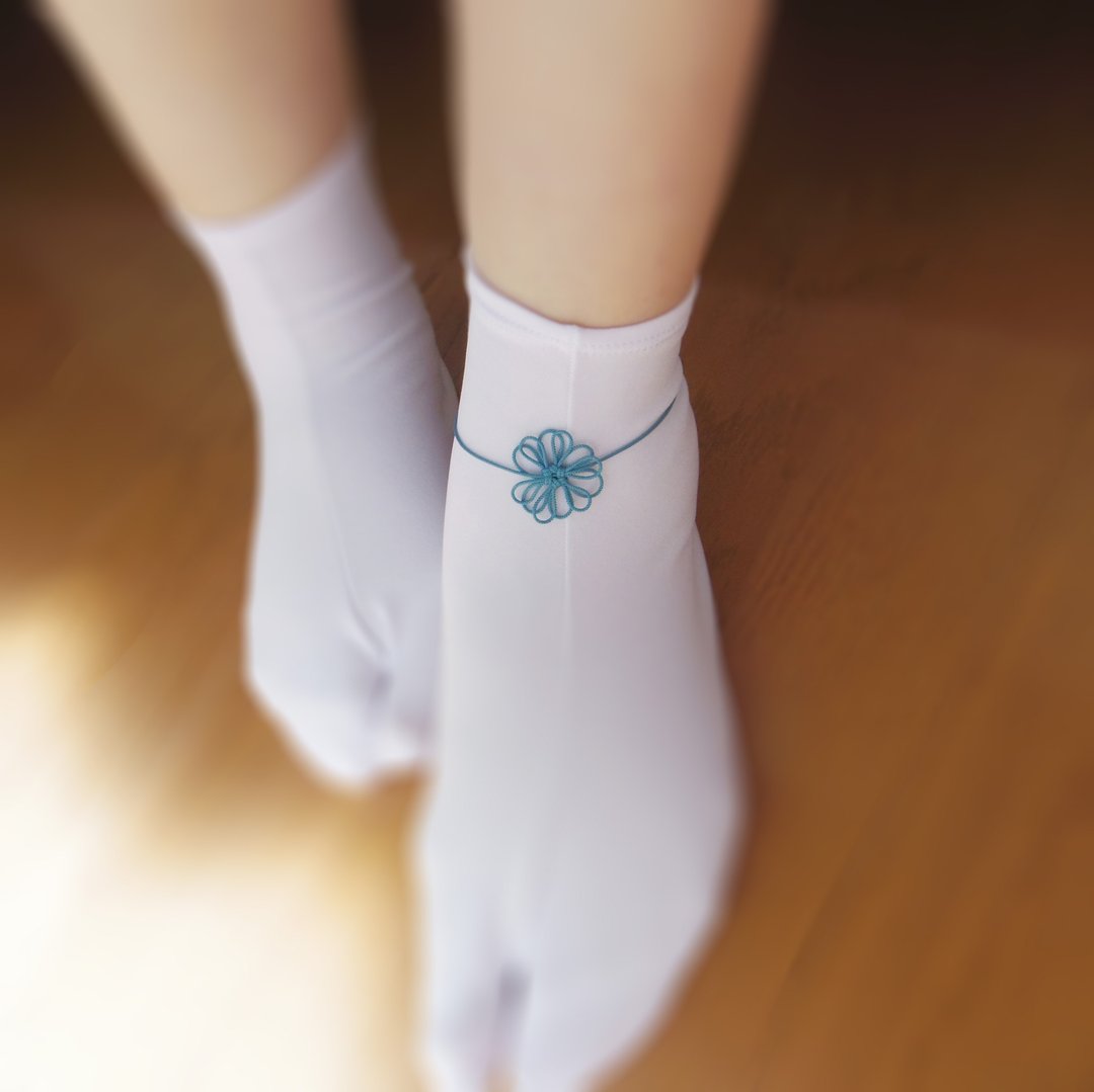 饰结 anklet – 一缕，流【轻盈】适用于浴衣、和服及日式风格的足下装扮。 - 脚链/脚环 - 其他金属 蓝色