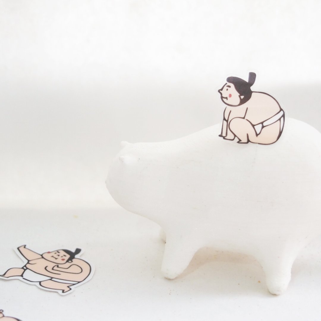 相扑系列-透明防水贴纸 - 贴纸 - 塑料 多色