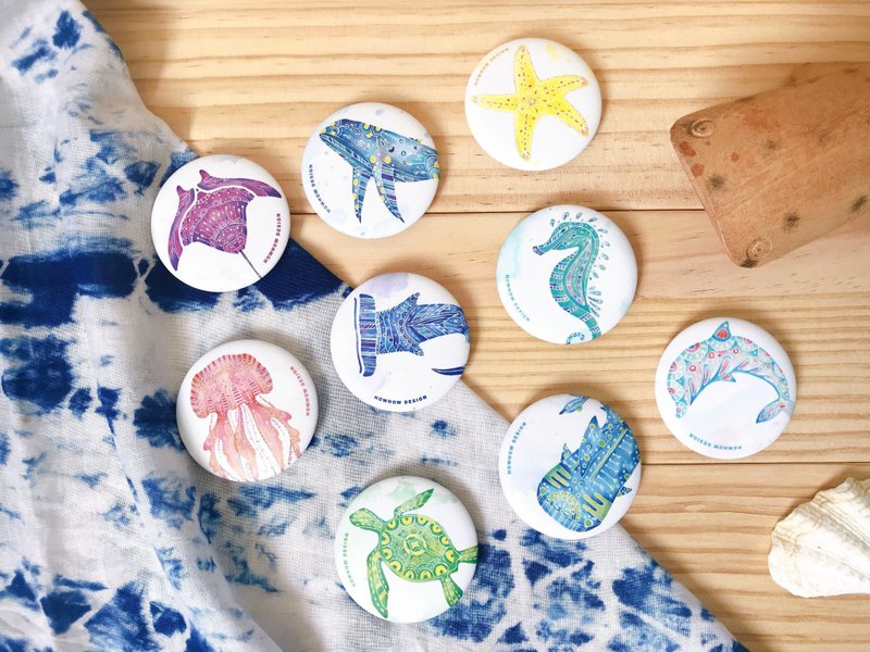 海洋系列背镜钥匙圈 - 钥匙链/钥匙包 - 其他金属 