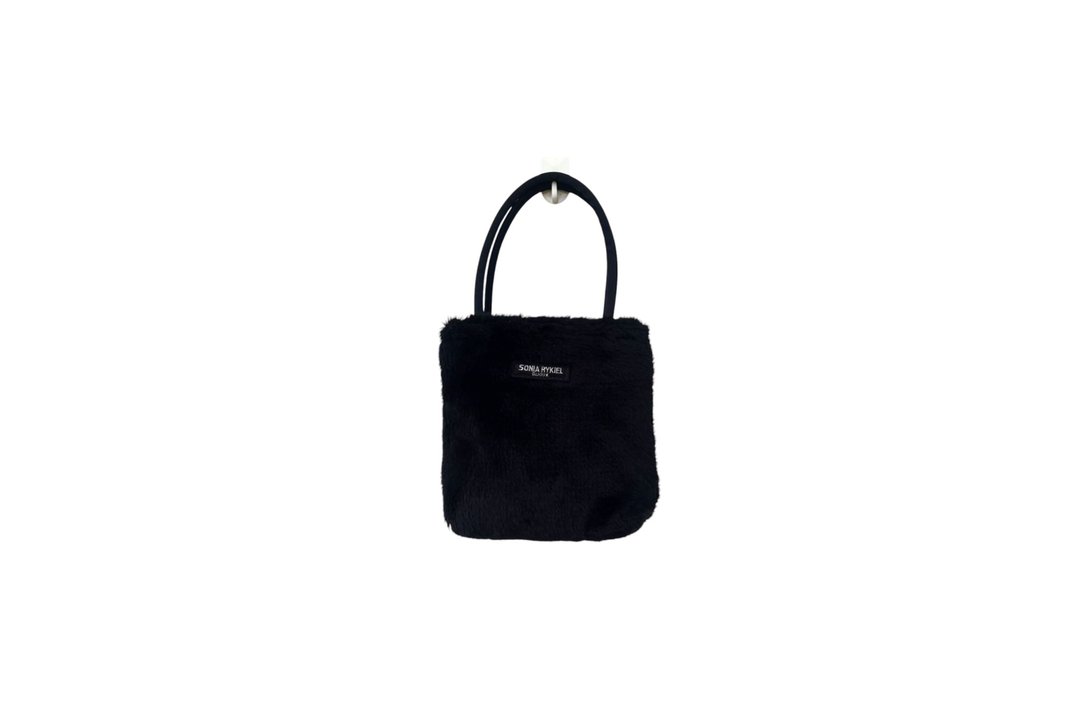 SONIA RYKIEL Bijoux 品牌小巧手提包，采用人造毛皮制成，黑色，可爱迷人。 - 手提包/手提袋 - 聚酯纤维 黑色