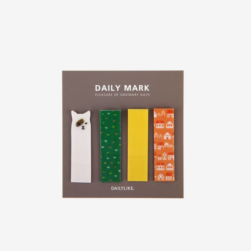 Dailylike 北欧系动物可覆贴半透明标记贴-05小花猫,E2D49269 - 便条纸/标签贴 - 纸 银色