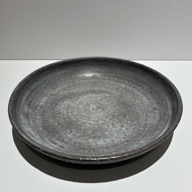 黑白云石纹陶瓷苔球座 - 花瓶/陶器 - 陶 黑色