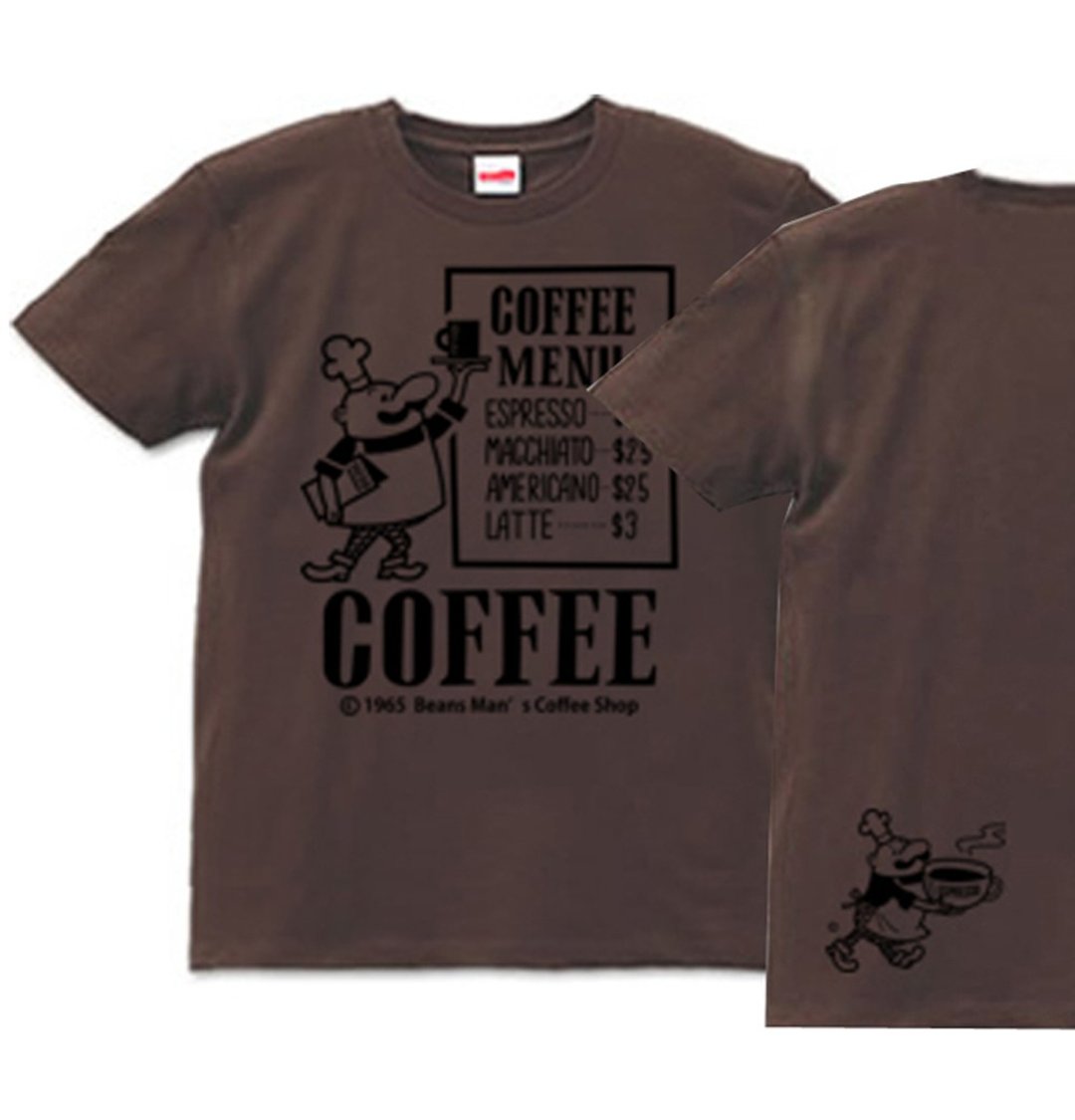 Beans Man 咖啡店 T 恤 XS〜XL 【订制商品】 - 中性连帽卫衣/T 恤 - 棉 咖啡色