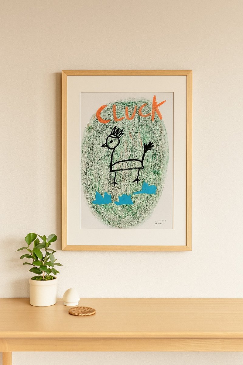 CLUCK 鸡插画 动物森友会系列 A4印刷品 鸡图卡 鸡艺术画 - 海报/装饰画/版画 - 纸 多色