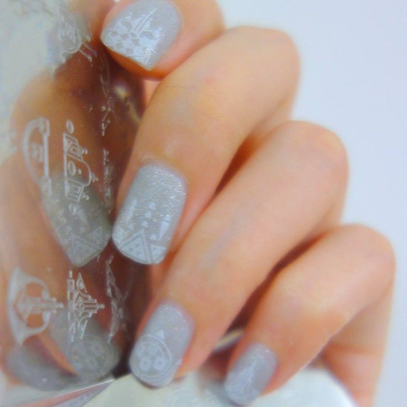 BEnails美甲转印钢板 Myth秘思-Code(小方版)FS08美甲印花DIY工具 - 指甲油/指甲贴 - 不锈钢 银色