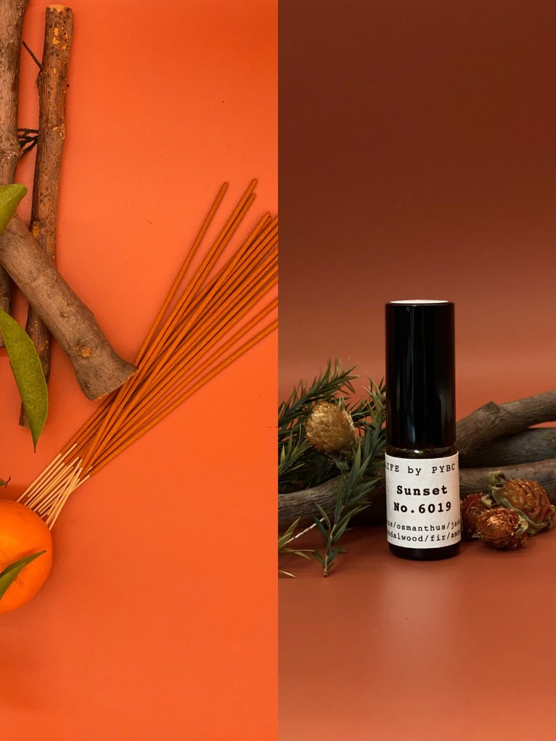【香氛组合】PYBC经典线香+衣物香氛消毒喷雾套装 - 香薰/精油/线香 - 精油 橘色
