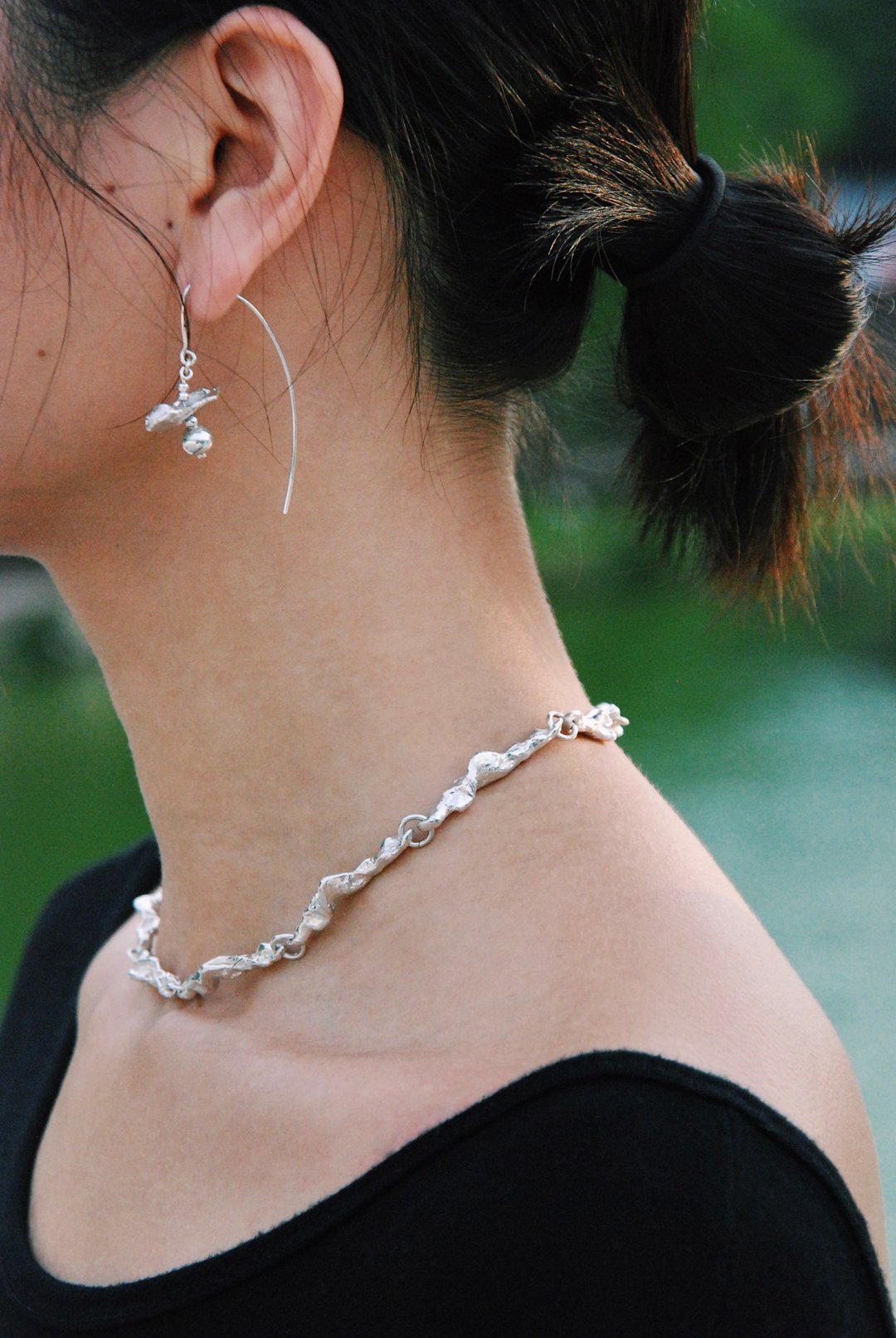 1号枝项链 镀白金 / Morii 1 Necklace IRENSENSE x Misty 21SS - 项链 - 银 银色
