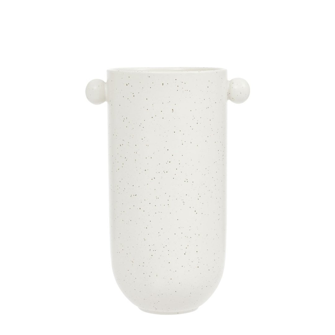 OYOY Saga 萨加手作石器-花瓶 / 柔和白 - 花瓶/陶器 - 陶 