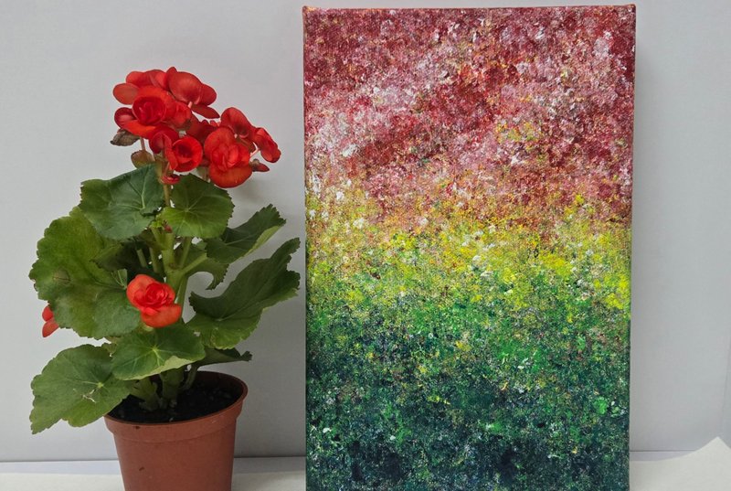 悸涵画话/疗愈Fun系列/情绪释放抽象画/压克力画/疗愈小物 - 摆饰 - 压克力 