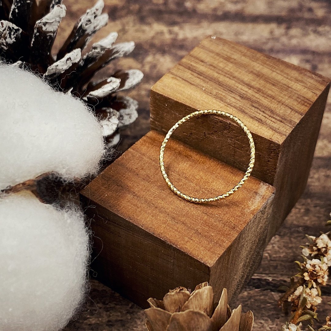 Brass wire ring 黄铜麻花线戒 - 戒指 - 铜/黄铜 金色