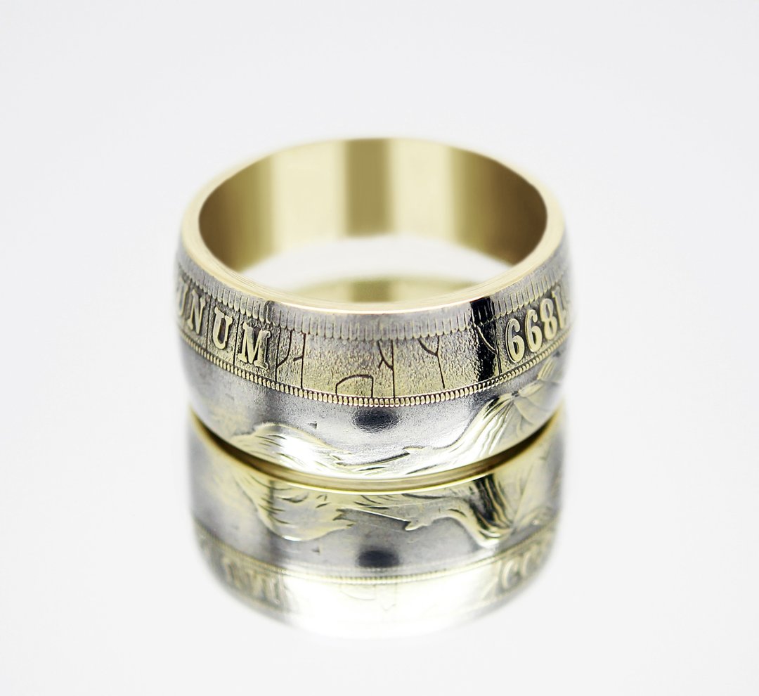 Coin Ring Anubis Egypt coin rings for men coin rings for women mens coin ring - 戒指 - 其他金属 