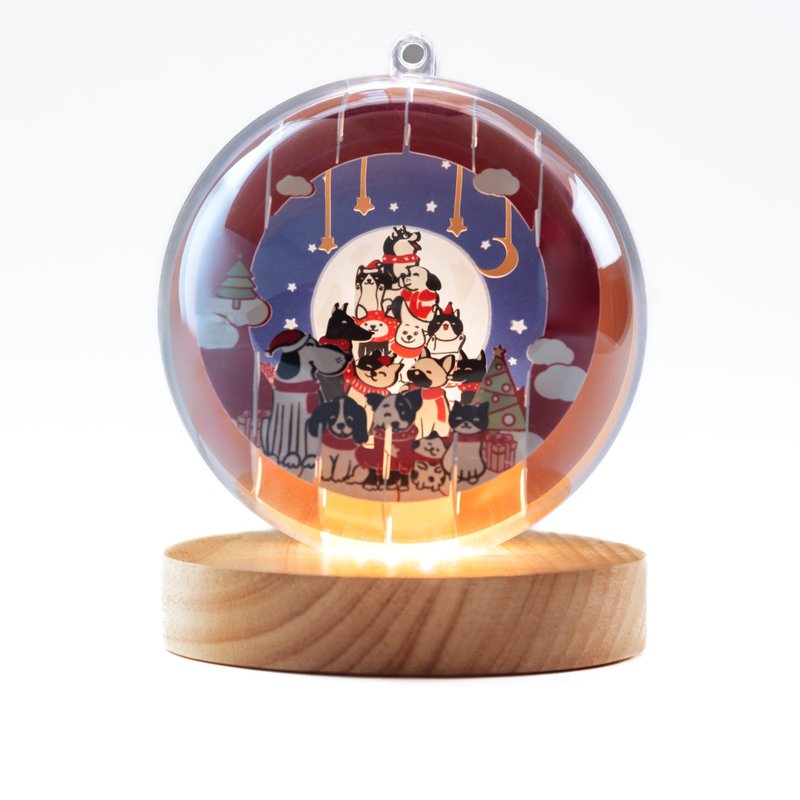 光影纸雕夜灯-宠物圣诞派对 - 灯具/灯饰 - 纸 