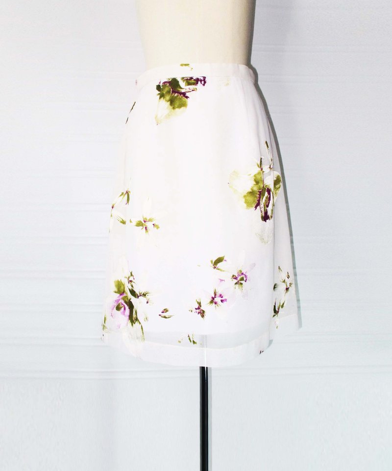 Wahr_雪纺印花小A裙 - 裙子 - 其他材质 