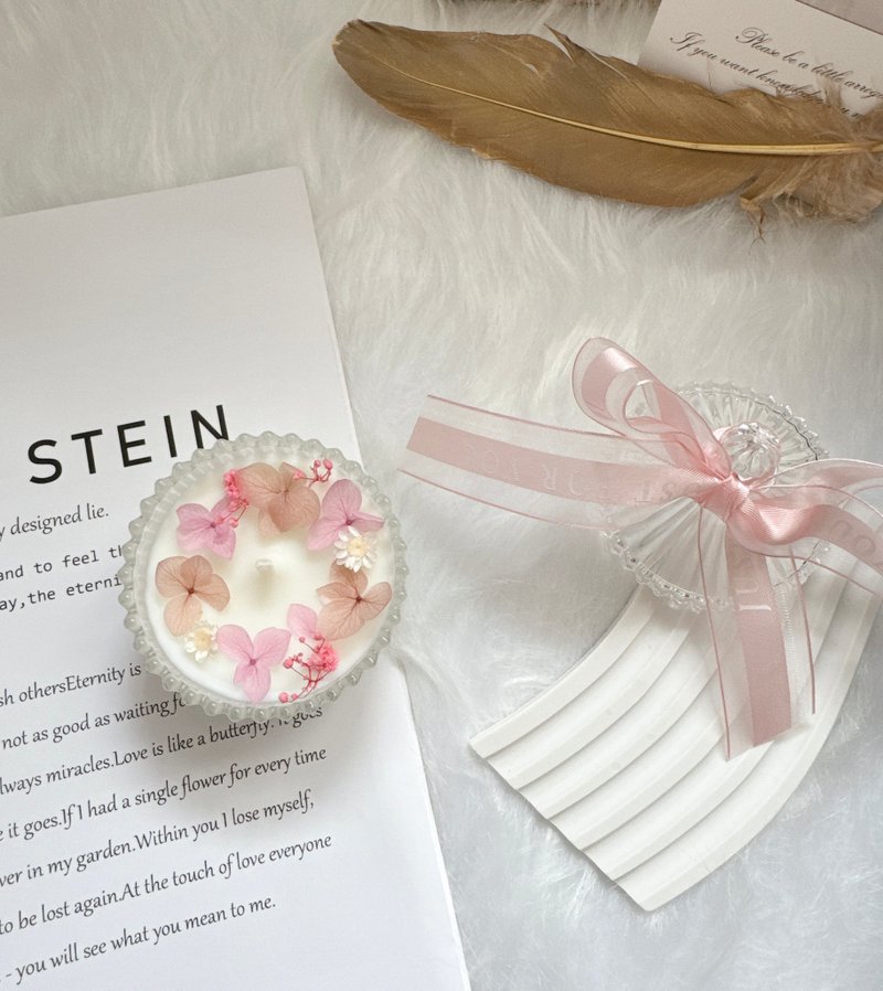 婚礼小物 花园秘境玻璃盅烛杯 - 蜡烛/烛台 - 蜡 粉红色