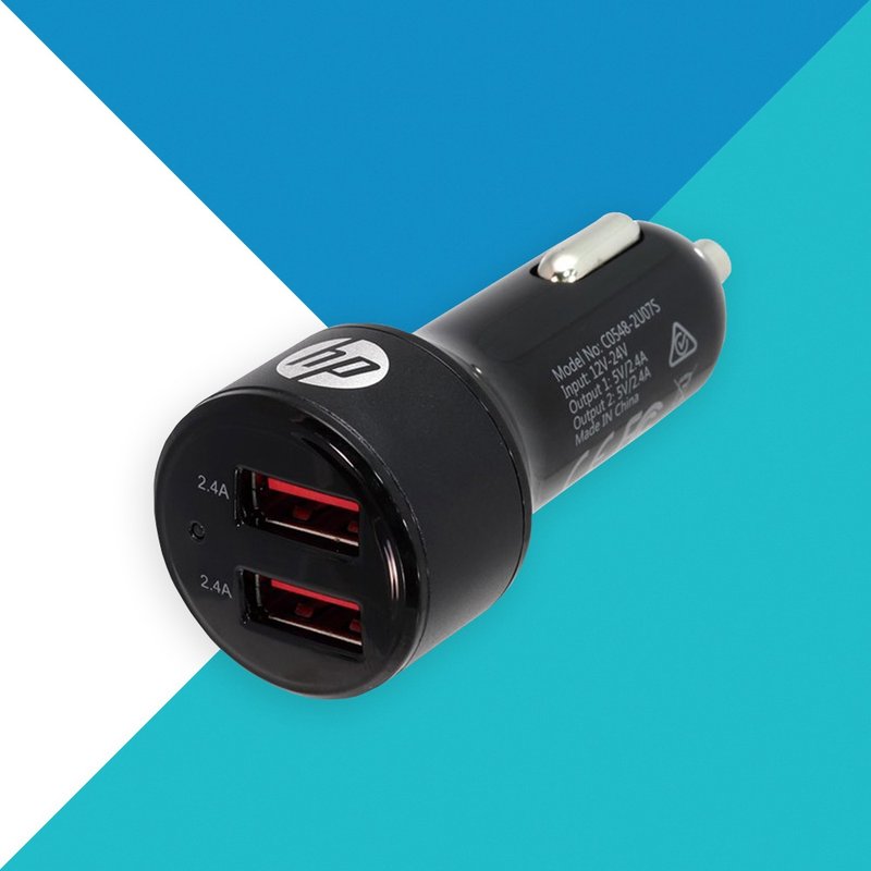 HP 双USB4.8A快速车充 HP047GBBLK0TW - 手机充电及周边 - 塑料 黑色