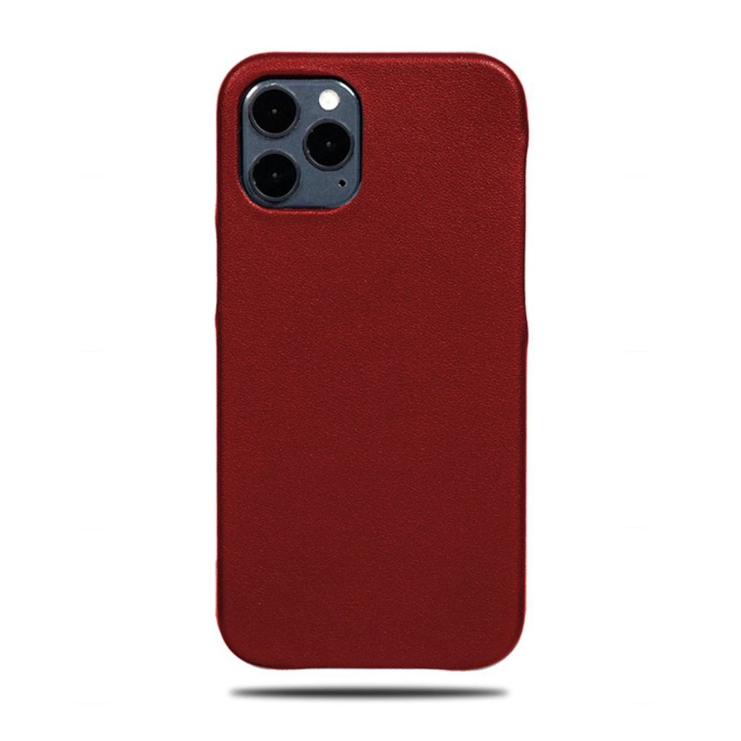定制化 殷红色真皮 IPHONE 12 PRO MAX手机壳 - 手机配件 - 真皮 红色
