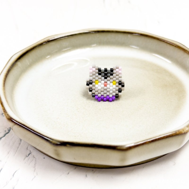 AmericanShortHair 美国短毛猫 Miyuki 耳环 - 耳环/耳夹 - 塑料 多色