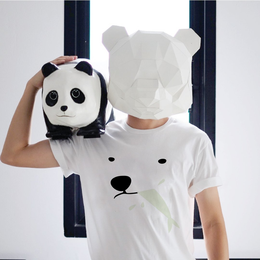 POLAR AND FISH, Changeable color t-shirt - 中性连帽卫衣/T 恤 - 棉 白色