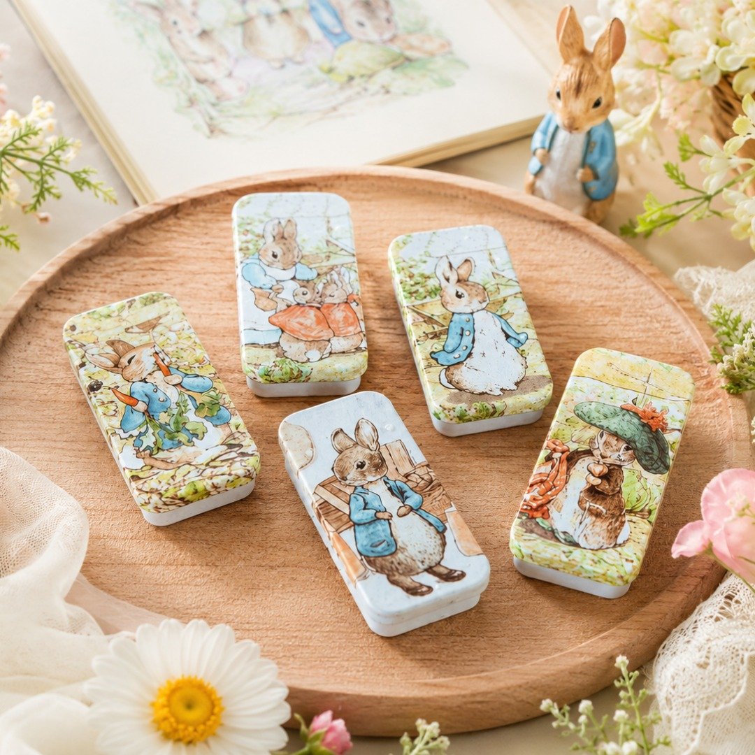 Peter Rabbit 彼得兔票卡铁盒 - 2 款入【英国糖迷你包 2 包入】 - 零食/点心 - 其他材质 黄色