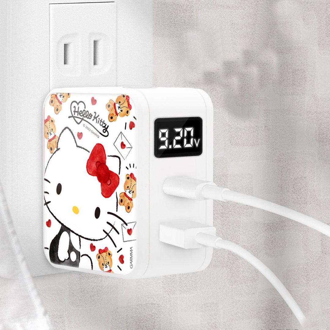 GARMMA Hello Kitty Type-C & USB PD双孔造型充电器 甜蜜好朋友 - 手机充电及周边 - 其他金属 