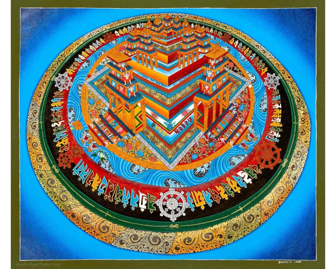 灵性西藏艺术 3D 曼荼罗 - 墙贴/壁贴 - 其他材质 多色
