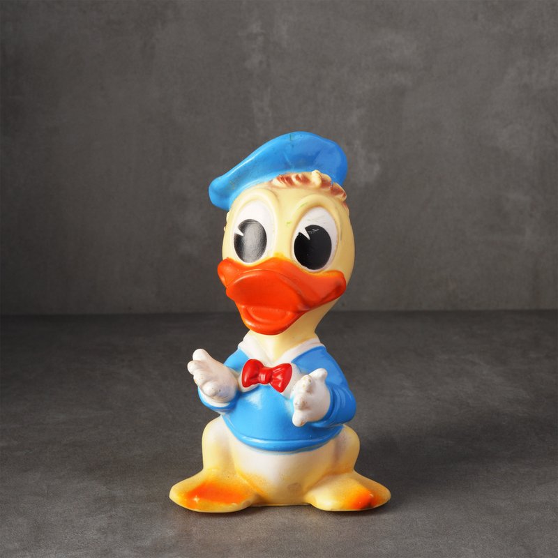 1963意大利象牌唐老鸭古董软胶玩具/Ledraplastic/迪士尼 - 玩偶/公仔 - 塑料 蓝色