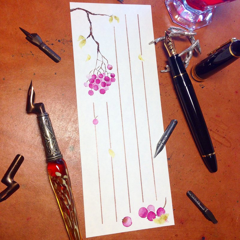 一笔笺~墨水染画-七窑-(一包20张入) - 便条纸/标签贴 - 纸 