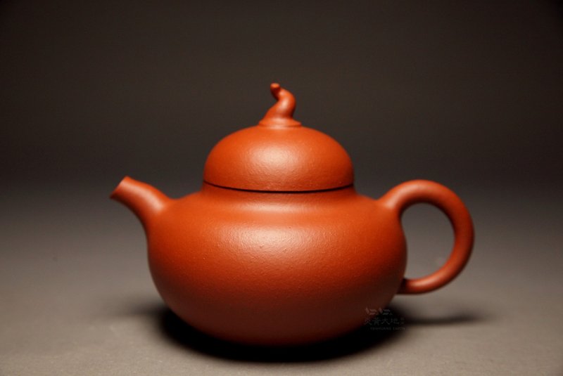 【葫芦】炎黄大地艺术 龙山堂 传统手工 石红朱泥 180cc - 茶具/茶杯 - 陶 红色