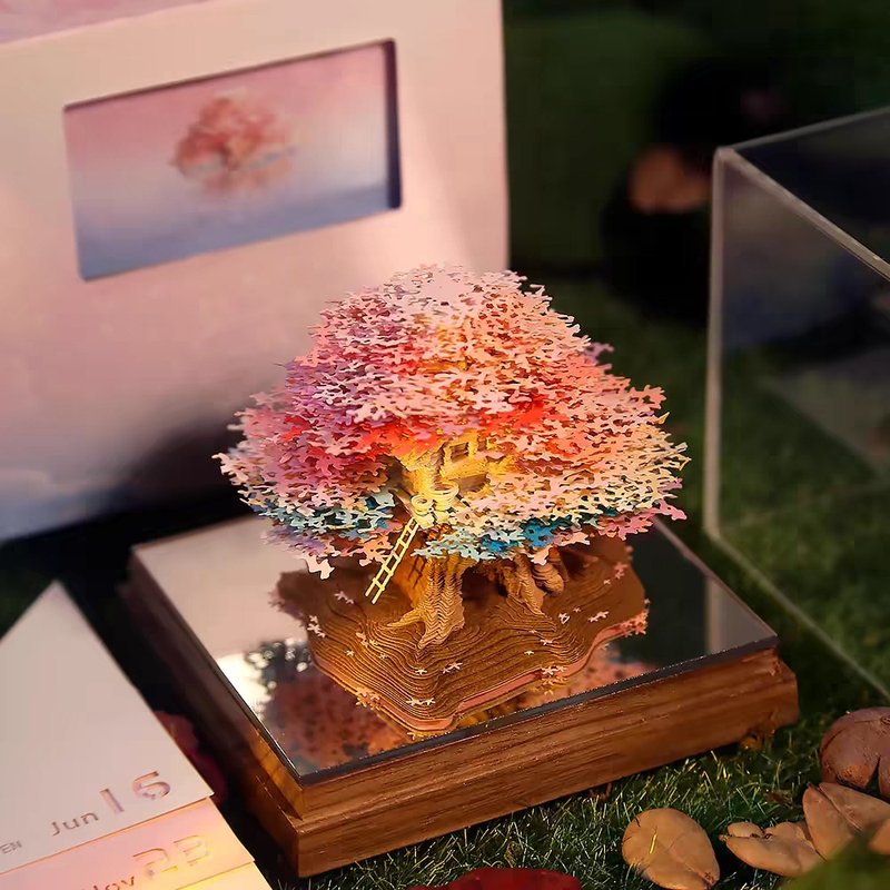 早鸟预购/2026全景纸雕日历 / 樱花树屋 - 年历/台历 - 纸 