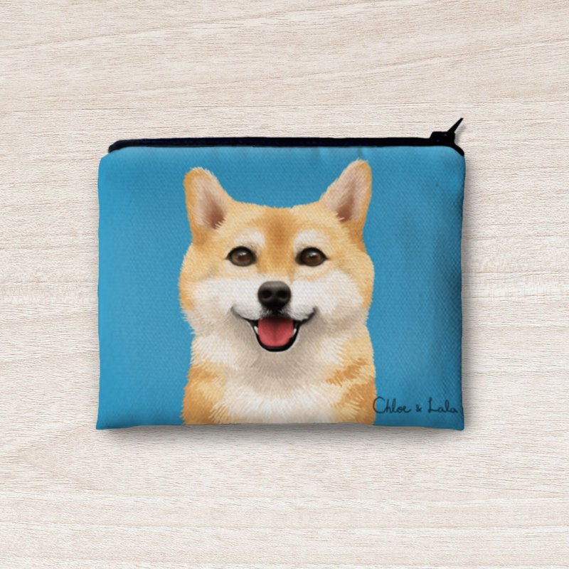 经典汪喵零钱包 - 柴柴 柴犬 - 零钱包 - 聚酯纤维 蓝色